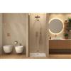 Taco Box doccia 120 cm apertura a SOFFIETTO nicchia H200 cm cristallo 6mm profilo SATINATO LIAM