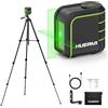 Huepar Livella Laser Verde Autolivellante con Treppiede 150 cm - U011GTP | Linee Incrociate,Resistente a Cadute da 100cm,Base Magnetica 360°,Modalità Impulso 50m per Piastrellisti e Ristrutturazioni