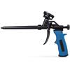 Partenopea Victeche Pistola per Schiuma Poliuretanica PU Professionale Rivestita in Teflon, Canna 160 mm Ugello 2 mm, Erogazione Regolabile per Serramenti Isolamento Riempimento e Sigillatura