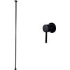 SJHXZN Rubinetto creativo a goccia per soffitto da bagno, tutto in rame, rubinetto per lavabo caldo e freddo, rubinetto a parete per lavabo, Nero opaco 02