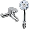 MOKEKA Rubinetto vasca da bagno miscelatore vasca da bagno MOKEKA rubinetto doccia da muro (Rubinetto + Doccetta)