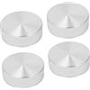 PATIKIL M6 Filo Alluminio Disco Ferramenta, 4pz 30mm Dia 10mm Spessore Alluminio Cerchio Disco per Vetro Tavolo, Argento Tono
