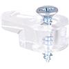PATIKIL 20x11mm Vetro Ferma Clip Kit, 20Set Armadio Porta Clip Specchi Supporto con Viti per Porte Finestre