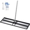 VEVOR Rastrello Livellatore per Prato con Rullo in Acciaio Inox da 1218 x 255 mm, Strumento Livellante con Manico Regolabile, Livellatrice Manuale a Rullo per Terreno Prato Giardino e Campo da Golf
