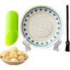 Generico Ceramic Grater Plate - 3 Piece Set With Brush, Ginger, Garlic, Cheese, Frui | Durable Ceramic Build, Multi-Function Grating , Includes Cleaning Brush, Versatile Kitchen Use, Compact Dish/Bowl Desi