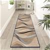 Siunwdiy Marrone Tappeto Passatoia 3.2 metri Antiscivolo Moderno Astratto Corridoio Tappetino Tappeti Runner per Cucina Camera Soggiorno Larghezza 40cm/50cm/60cm/70/80/90/100/120cm/140cm,80X320CM