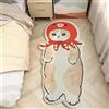 PEINIQULL Tappeto a forma di gatto, piccolo tappeto irregolare per camera da letto e bagno (40 x 120 cm) 1,3 x 3,9 ', divertente tappeto per animali domestici, decorazione a forma di gatto a forma di cane (5