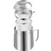 Licsaliwe Friggitrice con filtro per olio 2 in 1, salvagrasso per pancetta in acciaio inossidabile da 2, litri con filtro e cestello per friggere, argento