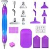 AIFUDA - Kit di 24 strumenti per pittura a diamante, punte filettate con punta a vite, penna per pittura con diamanti 5D, kit per adulti accessori per fai da te