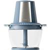 Guzzini, Sous Chef, Tritatutto con Bowl in Vetro da 1L, Lama Doppia in Acciaio Inox, Materiale Bio-Based, Tappetino in Silicone Antiscivolo (Blue Navy)