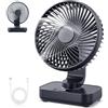 Mapille Ventilatore da Tavolo Silenzioso, 4 Velocità, 120° di Oscillazione, 90° di Inclinazione Regolabile, 4000mAh, Ventilatore da Scrivania Portatile USB-C Ricaricabile, per Casa Ufficio (Nero)