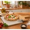Paluplus Set Pietra con Pala in Legno e Rondella Tagliapizza, Pietra Refrattaria da 30x37 cm, Kit per Forno e Grill per Pane e Pizze fatte in casa, Include Libro di Ricette -9575F