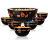 com-four® 7 pezzi Set da di ciotole per snack di Halloween | set di piatti per spuntini composto da una grande ciotola e ciotole abbinate