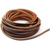 LolliBeads, laccio in vera pelle, Pelle, Flat Dark Brown_4mm_5M, 4 mm 5yard