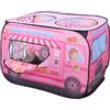 Fockety Tenda da Gioco a Scomparsa per Bambini, Casetta da Gioco Pieghevole a Forma di Camioncino dei Gelati, Giochi per Feste, Veicoli Giocattolo per Interni Ed Esterni per (Camioncino dei gelati
