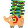 Natureich Torre di legno Elefante Montessori giocattolo in legno per imparare l'abilità a imparare con i bastoncini colorati/colore naturale (multicolore)