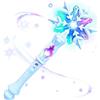 LUKIUP Bacchetta maga luminosa a LED con fiocco di neve, accessorio magico, bacchetta magica con luce e suono, bacchetta magica da principessa, cosplay, Halloween, carnevale (mago blu)