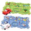 duoleey Pista Macchinine per Bambini DIY Pista del Puzzl DIY Rotta Gioco Giocattolo Educativi Regalo Giochi Bambini (Spazio/Terrestre)