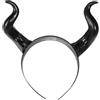 CHONGQILAO Nero Cerchietto con Corna da Diavolo, Cerchietto Halloween, Cerchiettos Diavolos per Bambini e Adulti, Neros Cerchiettos Corna Diavolo per Halloween Terrore Festa, Carnevale, Cosplay, Maschera