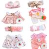 Wxyestna 4 Set di Vestiti per Animali di Peluche per 12 Pollici di Peluche Anatra Kawaii Set di Vestiti per Bambole con temi di Orsetto Coniglietto di Anguria