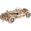 Robotime MC401 - Auto vintage Grand-Prix in legno, 22,8 x 15,3 x 1,2 cm, 220 pezzi