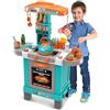 BAKAJI Cucina Giocattolo per Bambini con Fornello e Bollitore Funzionante, Gioco Playset Blu con Luci e Suoni, Forno e 29 Accessori Realistici, Idea Regalo per Ragazzi, 87 x 64 x 29 cm