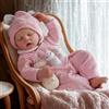 JIZHI Reborn Bambole Femmine 17 pollici Reborn Bambino Bambolas Realistico Neonato Bambino Bambola Real morbido Touch Vinile Integrale Lavabile,Coniglio rosa