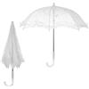 ifundom 2 Pezzi Ombrello da Sposa in Pizzo Bianco Portatile e Decorativo per Fotografia e Uso Quotidiano Struttura in Acciaio e Plastica Elegante e Raffinata