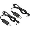 PATIKIL 6W 1A USB Step Up Tensione Convertitore, 2pz DC 5V To DC 12V Alimentazione Alimentazione Adattatore 90 Gradi Angolo 5.5x2.5mm Cavo per Router LED Lampada Altoparlanti