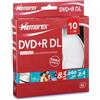 Memorex Double Layer DVD+R 2,4 X 8,5 GB 10 pezzi Cakebox DVD vergini