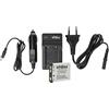 vhbw 1x base di ricarica, 1x adattatore da auto, 1x batteria, 1x cavo di alimentazione compatibile con Nikon Coolpix S210, S200, S220, S225 camera