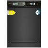 Cecotec Lavastoviglie Compatto 60cm Bolero Aguazero 6320 Dark D. 1900W, 15 Coperti, 8 Programmi, Schermo FullColor XXL, Smart Wash, Turbo Dry+, AutoClean, Mezza Carica, Avvio Ritardato, ChildLock