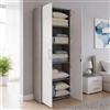 Dmora Armadio Multiuso 2 Ante Tirreno 79x34h cm Bianco 4 Ripiani Apertura Battente, 2 Ante