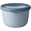 Mepal - Multi Bowl Cirqula Round - Contenitori Plastica con Coperchio - Adatto come contenitore ermetico per Frigo, microonde, Congelatore e piatti da portata - Ciotole Cucina - 500 ml - Nordic blue