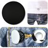 PEARLY JUN Copribottoni per donne e uomini, nero, bianco, nero, bianco, grande, 6 pezzi, in silicone, evitano i fori della camicia per i bottoni dei jeans