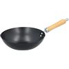 Alpina Padella Wok Cucina induzione/Standard 25cm con Manico in Legno