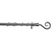 Gardinia 5854 Asta, Metallo, Set Hook Argento, 130-240 cm