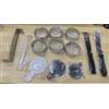VINATO Stampo Regolabile 19-34x28-53cm, Set 13 Pezzi con 6 Stampi Rotondi, Lisciatore per Glassa, Spatola, Sollevatorte, in Acciaio Inox, Antiaderente, per Torte, Biscotti, Mousse, Quiche