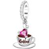 PANPOKI Charms Animali in Argento 925 - Panda, Cane, Gatto, Elefante, Farfalla, Libellula | Ciondoli Compatibili con Pando per Bracciali e Collane | Confezione: Sacchettino in Velluto + Panno Pulizia