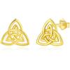 INFUSEU Orecchini Nodo Celtico Argento Sterling 925 18K Oro Gioielli Nodo Celtico Simboli Celtici Irlandese Amore Eleganti Trinity Regalo per Donne