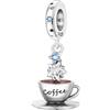 PANPOKI Charms Animali in Argento 925 - Panda, Cane, Gatto, Elefante, Farfalla, Libellula | Ciondoli Compatibili con Pando per Bracciali e Collane | Confezione: Sacchettino in Velluto + Panno Pulizia
