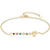 ALBERTBAND Cavigliera Con Pietra Di Nascita Donna Cavigliera Cuore Regolabile Con Pietre Di Nascita Simulate Bracciale Caviglia Personalizzato Regalo Per Moglie Fidanzata Mamma Figlia