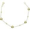 Never Say Never Bracciale da donna con pepite e palline, tutto in oro giallo 18k. Lunghezza: 18,00 cm. 2,15 g di oro 18 carati, 100% oro 18k