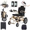 WISGING 48+KM Sedia a rotelle elettrica per adulti, potenza del motore 700 W, 150 kg, larghezza della seduta 51 cm, leggera, pieghevole, per tutti i terreni, con 2 batterie agli ioni di litio da 12 Ah, con