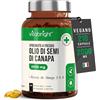 VitaBright Olio di canapa in capsule | 210 capsule - 2-3 mesi | 100% puro grani di canapa spremuti a freddo | Ricco di Omega 3, 6 e 9 | VitaBright Hemp Seed Oil