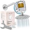 Kitsch Soffione doccia con filtro per acqua dura, addolcitore d'acqua, migliora capelli, unghie e pelle, rimuove cloro, metalli pesanti e sostanze nocive, neutralizza gli odori, facile installazione,