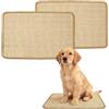 HXXWEUS 2 Tappetini in Sisal per Sonigli, 60 x 40cm, Tappetino Tiragraffi per Conigli, Tappetino per Gabbie di Conigli, 2 Pezzi Tappeto per Roditori, Autoadesivo Tappetino Tiragraffi, per Conigli, Criceti