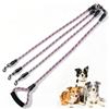 mimzemamz Guinzaglio per Cani 3 in 1 Con Gancio Regolabile e Rimovibile,Lunghina Cane con Strisce Riflettenti,Guinzaglio Doppio per 2 O 3 Cani,Longhina per Canis Passeggiate e Escursioni