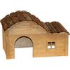 Kerbl Pet villetta Welle Nature, cuccia per piccoli animali, casetta per roditori, naturale, 30x20x20 cm, legno, conigli, porcellini d'India, criceti, da rosicchiare, pre-assemblata