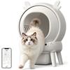 SEERFashion Lettiera Gatto Autopulente XXL, 79L Grande capacità Lettiera Gatto Chiusa, Sensori di Sicurezza, Eliminazione Odori, Anti Trappola, Controllo App, Silenziosa, Lettier Automatica per più Gatti